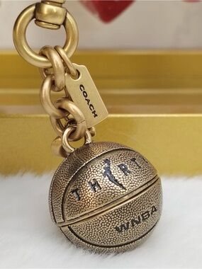 Coach Gold-tone WNBA Basketball Key Charm